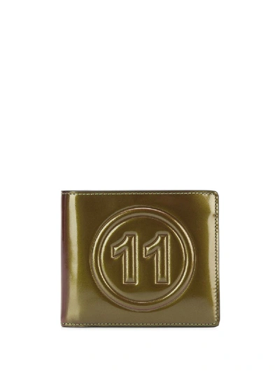 Maison Margiela Embossed Logo Wallet In 绿色