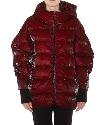 Ahirain Duchesse Caban Down Jacket In Bordeaux