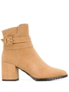 TOD'S BUCKLE 75MM ANKLE BOOTS