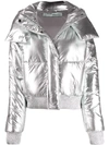 OFF-WHITE METALLIC PUFFER JACKET