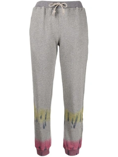 Fine Edge Drawstring Track Trousers In Grey