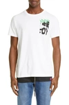 OFF-WHITE SLIM FIT SPRAY BLURRED GRAPHIC T-SHIRT,OMAA027F191850050188