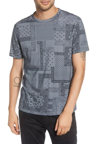 John Varvatos Bandana Cotton Crewneck T-shirt In Flagstone Grey