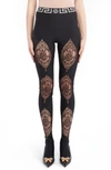 VERSACE LACE DETAIL FOOTED LEGGINGS,AUD30014A101049