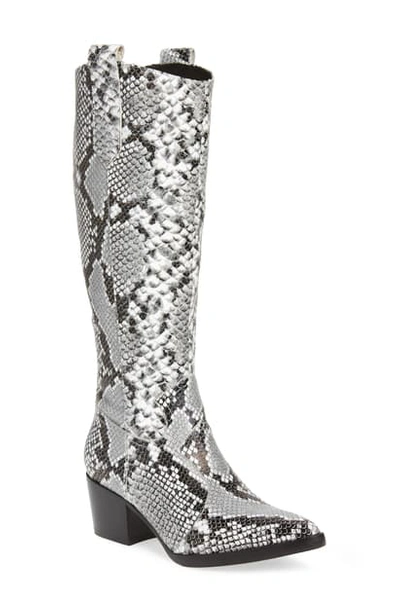 Alias Mae Stevie Western Boot In Snake Print Leather