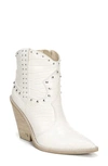 Sam Edelman Iris Western Boot In Bright White Crocodile