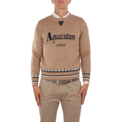 Aquascutum Mens Brown Wool Sweater