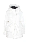 BACON WHITE POLYAMIDE DOWN JACKET,POCKETSHINY67WHT