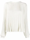 CHLOÉ CHLOÉ WOMEN'S WHITE SILK BLOUSE,CHC19AMP58730101 L