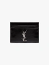 SAINT LAURENT SAINT LAURENT BLACK LIZARD EFFECT LEATHER CARD HOLDER,3707781KM0N14084137