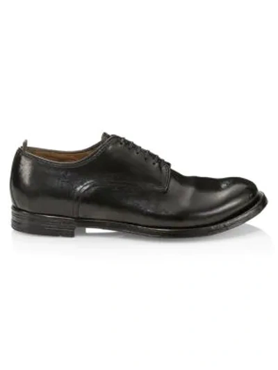 Officine Generale Anatomia Leather Lace-up Dress Shoes In Nero