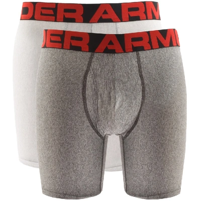Under Armour 2 Pack Boxer Shorts Grey