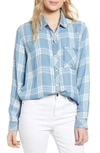 Rails Hunter Plaid Shirt In Marine White