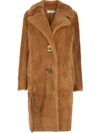 COACH LONG SHEARLING COAT