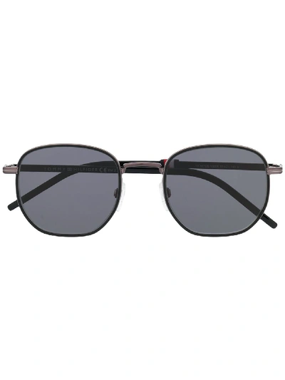 Tommy Hilfiger Flag Logo Sunglasses In Black