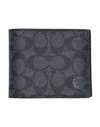 Coach Slim Billfold Wallet In Signature Canvas In Grey
