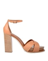 TOD'S TOD'S WOMAN SANDALS SALMON PINK SIZE 8 COWHIDE,11764131IN 5