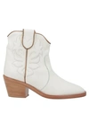 TWINSET TWINSET WOMAN ANKLE BOOTS IVORY SIZE 7 SOFT LEATHER,11772186CV 3