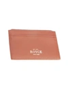 Royce New York Rfid-blocking Leather Card Case In Tan