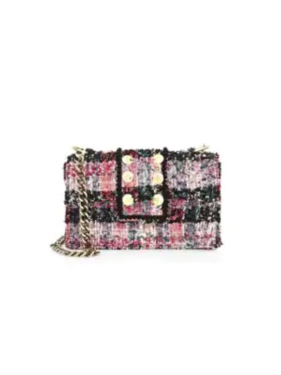 Kooreloo Soho Tweed Shoulder Bag In Red Blue