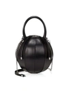 Nita Suri Pilo Sphere Leather Top Handle Bag In Black
