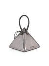 NITA SURI Iconics Lia Volcanic Pyramid Leather Top Handle Bag