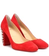 CHRISTIAN LOUBOUTIN DONNA STUD SPIKES 85 SUEDE PUMPS,P00414105