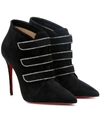 CHRISTIAN LOUBOUTIN TRINIBOOT 100 SUEDE ANKLE BOOTS,P00414124