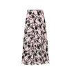 VALENTINO X UNDERCOVER SILK MIDI SKIRT,P00407855