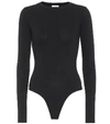 RE/DONE RIBBED STRETCH-COTTON BODYSUIT,P00421272