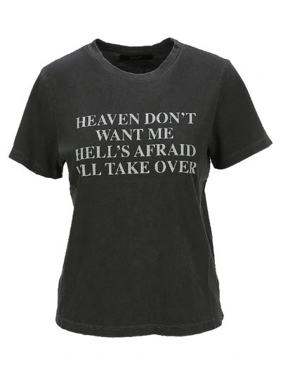 Amiri Slogan Print T-shirt In Dark Grey