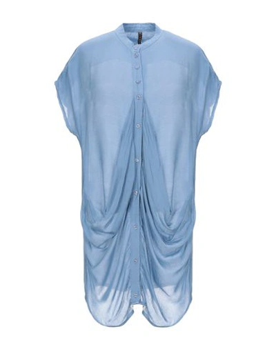 Manila Grace Shirts In Pastel Blue