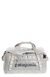 Patagonia Black Hole Water Repellent 40-liter Duffle Bag In Birch White