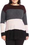 VINCE CAMUTO COLORBLOCK POCKET SWEATER,9259229