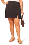 Reformation Tamara Miniskirt In Black