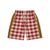 GUCCI RED CHECKED WOOL SHORTS