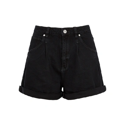 Abrand A Miami Black Denim Shorts In Nearly Black