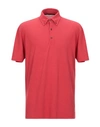Zanone Polo Shirts In Red