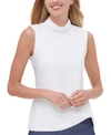 TOMMY HILFIGER SLEEVELESS MOCK-NECK BLOUSE