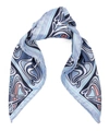 Liberty London Ianthe 45 X 45cm Silk Twill Scarf In Blue