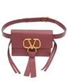 VALENTINO GARAVANI V-Ring Leather Belt Bag,5057865596167