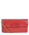 VALENTINO GARAVANI V-SLING LEATHER CLUTCH BAG,000622628