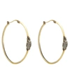 ALEXANDER MCQUEEN GOLD-TONE CRYSTAL BEETLE HOOP EARRINGS,5057865829371