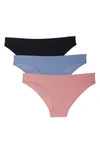 Honeydew Intimates Skinz 3-pack Hipster Panties In Black/ Doll House/ Moonridge