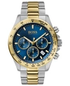 HUGO BOSS MEN'S CHRONOGRAPH HERO TWO-TONE STAINLESS STEEL BRACELET WATCH 43MM