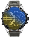 Diesel Men's Chronograph Mr. Daddy 2.0 Gray Nylon Strap Watch 57mm In Grey