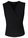 DOLCE & GABBANA DOUBLE BREASTED WRAPPED STYLE GILET,11079313