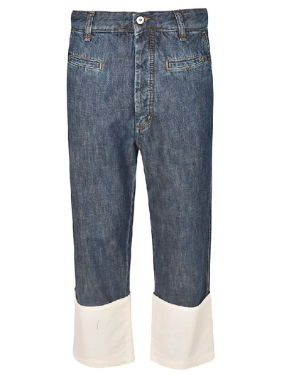 Loewe Cropped Length Jeans In Blue
