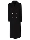 ALESSANDRA RICH DOUBLE BREASTED TWO-BUTTON LONG COAT,11079244