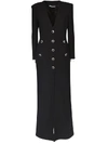 ALESSANDRA RICH LONG LENGTH V-NECK BUTTONED DRESS,11079180